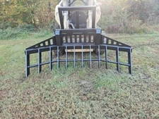 96" Severe Duty Root Rake/skidsteer/tractor Universal Hookup