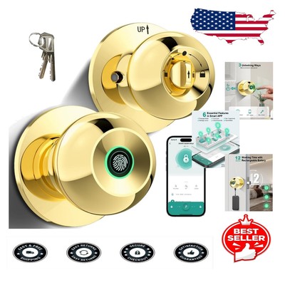 Contemporary Fingerprint Door Lock - Keyless Entry with App Functionality