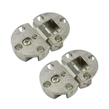 2-Pack 90 Degree Adjustable Zinc Alloy Hinges for Desks Cabinets Folding Tables