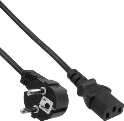 InLine - Netzkabel - CEE 7/7 (S) gewinkelt nach IEC 60320 C13 - 3