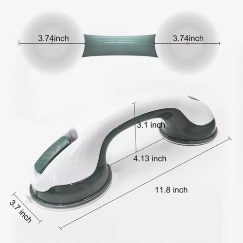 2Pack Shower Grab Bar 12"Showers Suction Bar Handle Bathroom Safety Grip Handle - Picture 2 of 19