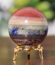 185g 7 Chakras Stein Mineral Heilung Metaphysische Sphäre Kugel