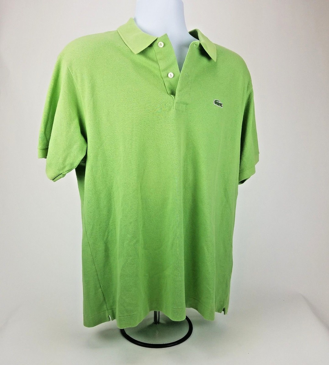 Lacoste Green Polo Size 6 Short Sleeve 100% Cotton Croc Patch XL