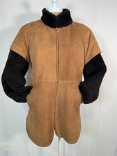 VTG Sawyer of Napa Brown Shearling Sheepskin Fur Suede Coat Jacket Sz 10 Sz M