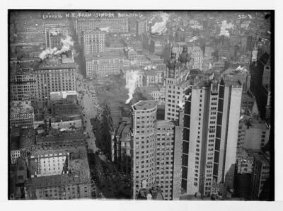 Looking NE From Atop Singer Bldg New York c1900 Historic Old Photo