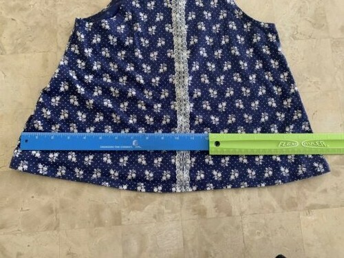 Harper Canyon Girls Tank Small 7/8 - Navy with cream Design and Lace Great cond. - Picture 5 of 7