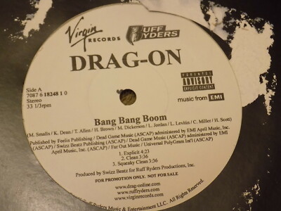 DRAG-ON Bang Bang Boom 12'' promo EX