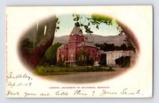 Postcard California Berkeley CA University Library 1907 Posted Undivided Back