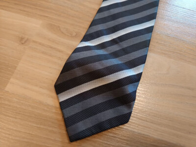 * Duke of Dunkan elegante Krawatte 100% Polyester Breite 8,5cm TOP Schwarz