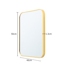Large Rectangular Wall-Mount Mirror Bathroom Bedroom Makeup Dressing Mirror Deco