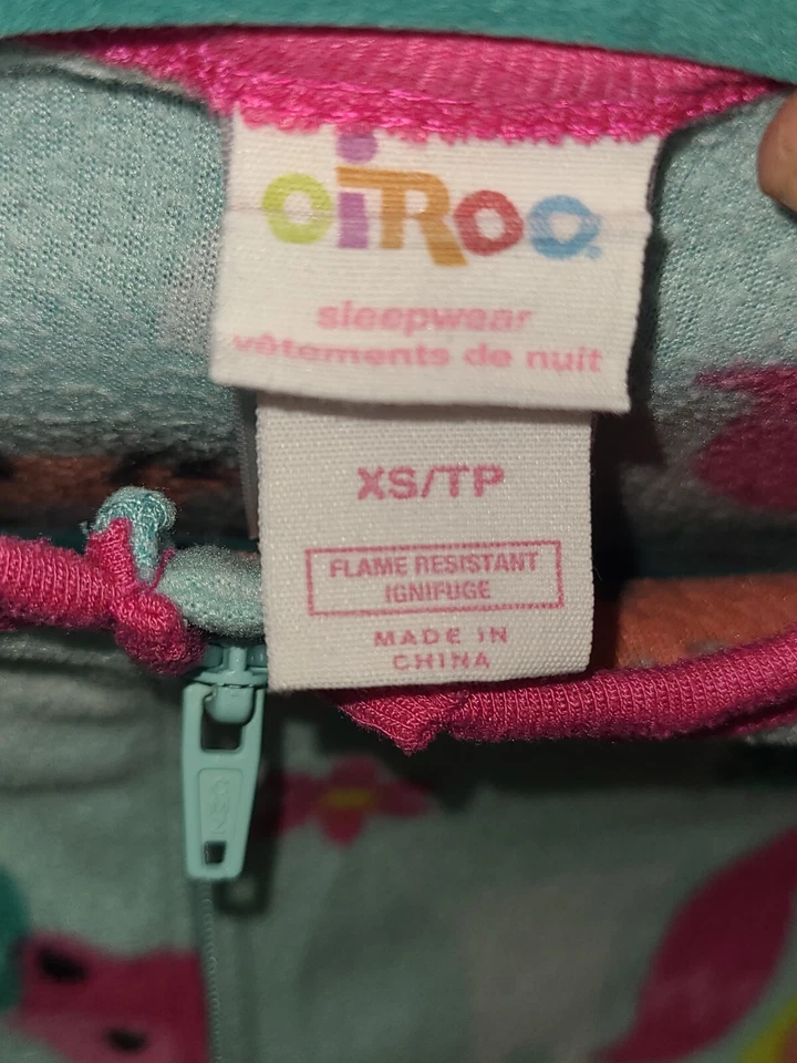 Circo Sleepwear Kids XS Fox Print Long Sleeve Warm Footie Pajama Flame Resistant - Image 4 of 4