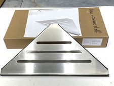 GATCO 1464 Elegant Stainless Steel Bathroom Corner Shelf Brushed Nickel NEW