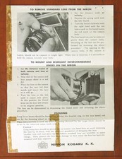 NIKON LENS REMOVAL INSTRUCTION SHEET/61035