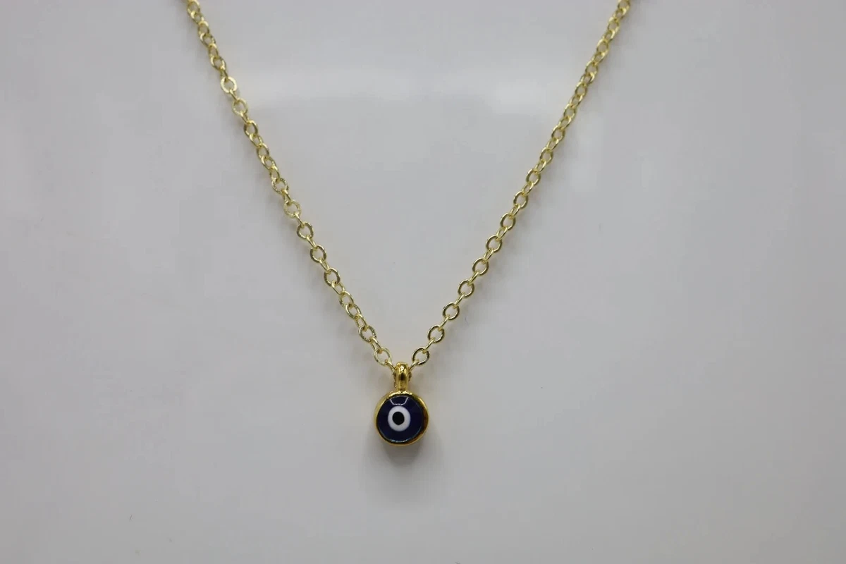 Evil Eye Pendant Protection Necklace Good Luck Dainty Necklace Evil Eye