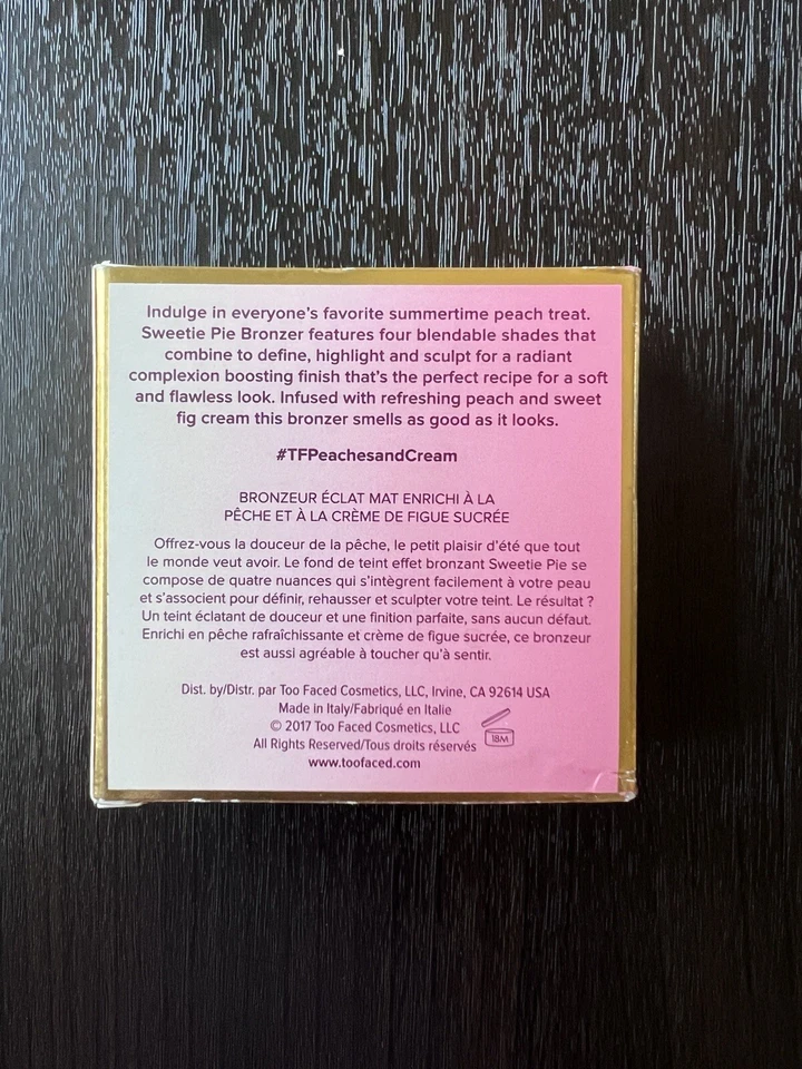 Coleção Too Faced Sweetie Pie bronzeador fosco radiante, pêssegos e creme - Imagem 3 de 4