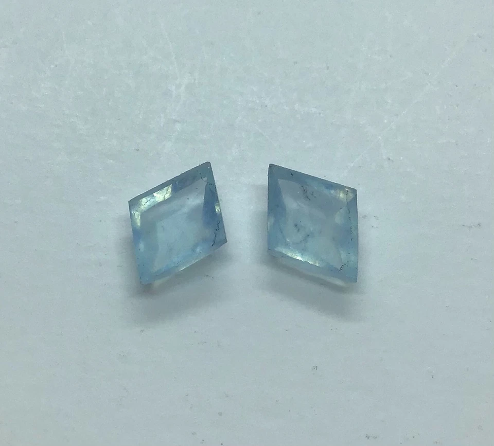 Cometa corte rosa espalda plana aguamarina AAA natural piedras preciosas sueltas para hacer joyas Foto 2 de 4