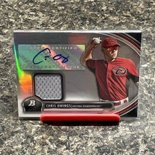 2013 Bowman Platinum Autographed Relic Insert Chris Owings AR-CO Diamondbacks