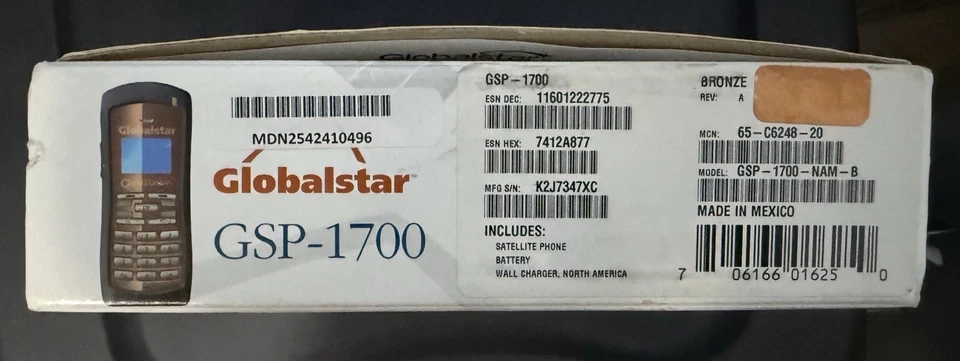 Brand New GlobalStar GSP-1700 Full Kit W/ new Nanuk Case and vehicle charger - Image 3 of 4