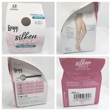 Leggs Silken Mist Pantyhose Tights Control Top Silky Sheer Q Soft Brown