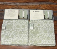 NEW Morris Co Window Curtain Panels Lodden Green 37"x84" Set Of 4 Panels