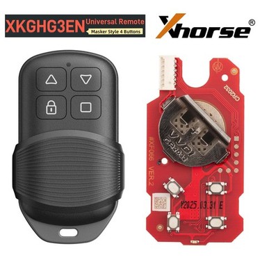 5× XHORSE XKGHG3EN Universal Garage Remote Key For Masker Style 4 Buttons