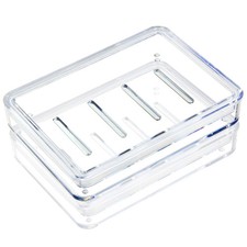 Youngever 4 Pack Soap Holders, Detachable Soap Dish, Soap Saver, Clear Bar Soap