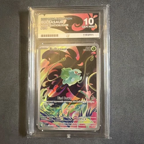 Pokemon TCG - 2025 Mega Evolution - Bulbasaur - IR - #133 - ACE Grading 10