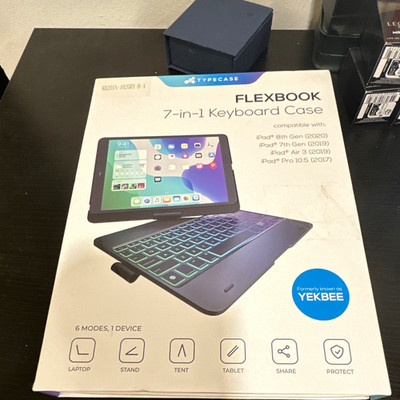Typecase Flexbook 7-in-1 Keyboard Folio Case for Apple iPad 10.2/10.5 Gray