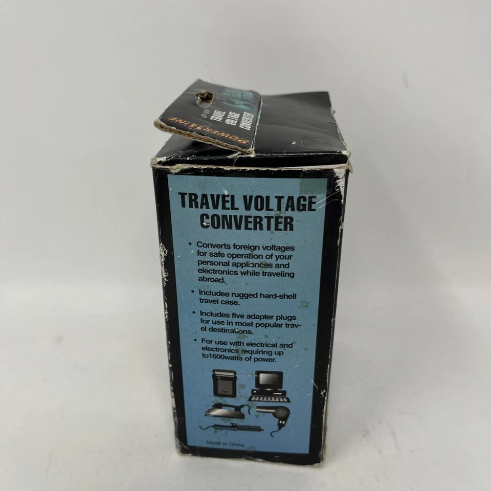 Global Power PowerLine Travel Voltage Converter GP-1600 MW3 Old Unused Stock - Image 2 of 4