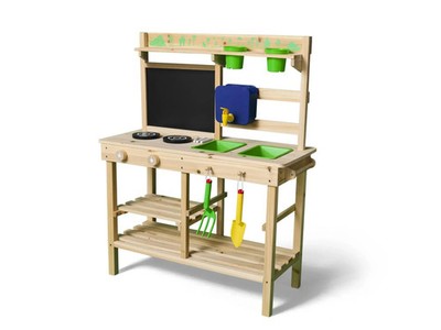 Lupilu Kinder Outdoorküche Holz Spielzeug Garten Balkon Terasse +Zubehör NEU