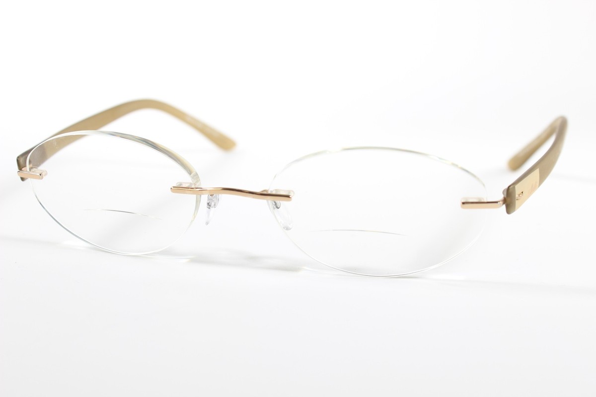 Silhouette Eyeglasses 7606 Women Gold Rimless Titanium Eyewear