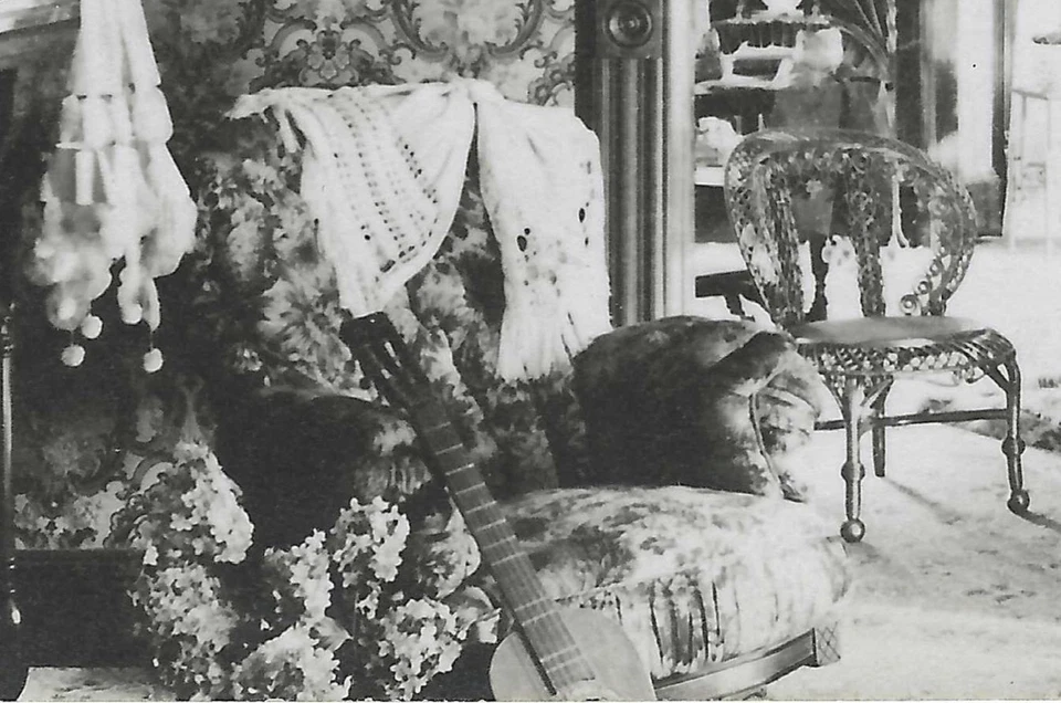 Cincinnatus, New York, Home Interior, Guitar, Cortland Co, Postcard RPPC - Image 3 of 4