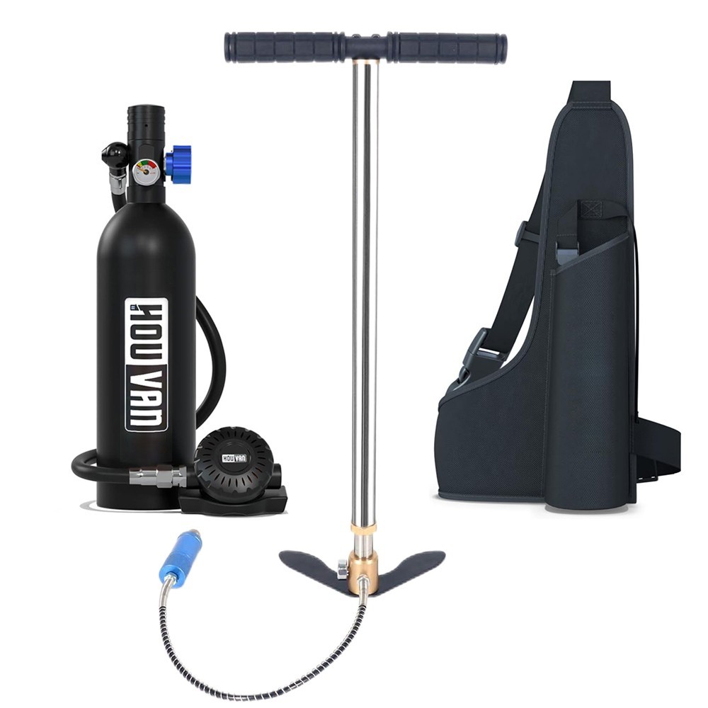 US STOCK 1L Mini Scuba Tank With Pump for Underwater Breathi
