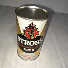 Stroh's Bohemian Style Flat Top Beer Can Empty