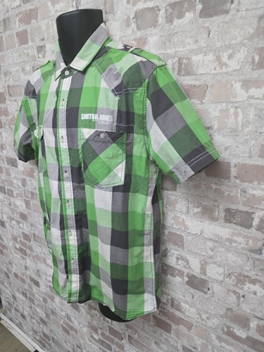Smith And Jones - Mens Green Checked Shirt - Short Sleeve - Size XL - Picture 4 of 12