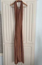 Show Me Your Mumu Midi Halter V Neck Dress Women’s  Small Luxe Satin