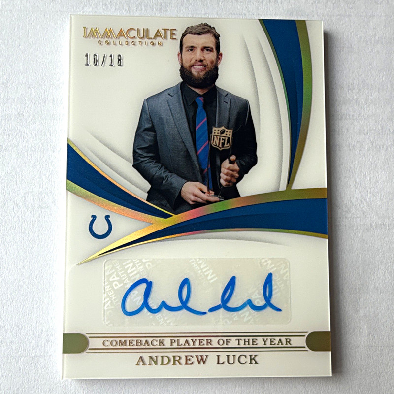 Andrew Luck Honors Signatures Auto /18 2019 Panini Immaculate HON-AL Colts NFL