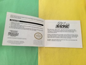 Nintendo NES Manual Only Al Unser Jr. Turbo Racing NES-FH-USA Booklet