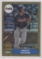 2022 Update 1987 Topps Chrome Silver Pack Series Mojo Gold 9/50 Matt Olson 04cw