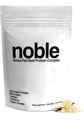 Noble Grass Fed Beef  Vanilla All-In-One Protein Complex-Collagen-Lot/Case Of 12