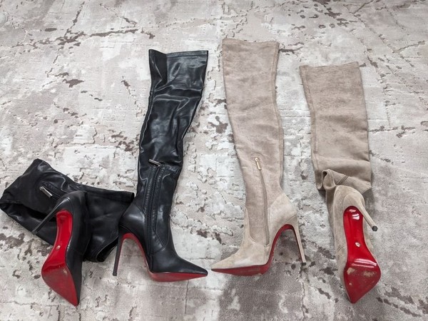 Women Vito Rossi Thigh-High Boots Grey 37.5