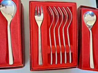 Vintage Besteck Set Solingen 18/8 de Luxe | 1981 | Mit originalen DM Preisschild