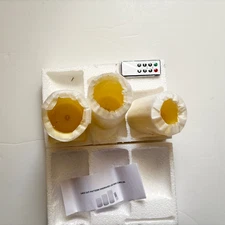 Set of 3 Flameless Moving Wick LED Pillars Candles Light w/ Timer Remote Control