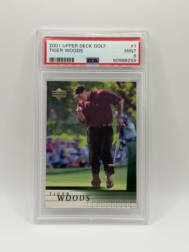 2001 Upper Deck Golf Tiger Woods PSA 9! Rookie! #1