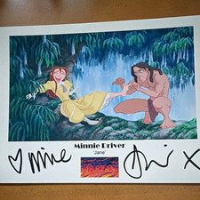 Disney Minnie Driver Signed Tarzan Jane Porter Autograph Photo, Paper