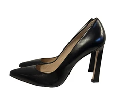Stuart Weitzman Leather Point Toe Pumps Stlietto Heels Black Size 8.5M