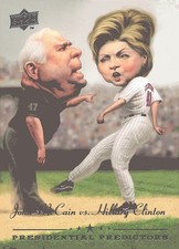 2008 Upper Deck #PP-12A John McCain / Hillary Clinton Presidential Predictors