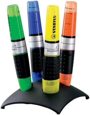 STABILO Textmarker LUMINATOR 4er Kunststoff Tischset