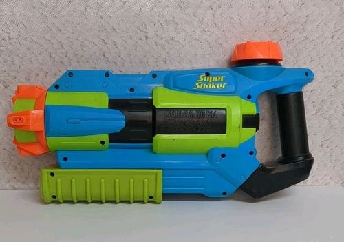 Vintage Nerf Super Soaker Aqua Shock Sneak Attack Blue/Green Color - WORKS! - Picture 6 of 16