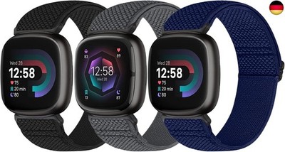 Bcuckood Elastisches Armband Kompatibel mit Fitbit Versa 4/Versa 3/Fitbit Sense